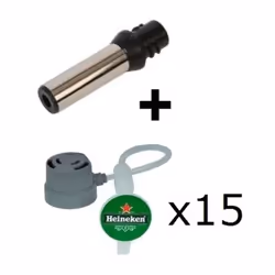 Buse + 3 lots de 5 tubes pour Divers petit ménager KRUPS, MOULINEX MS-621845, XI200000 Appareils compatibles : [POMPE, TIREUS ...