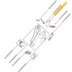 Arrière de poignée pour Aspirateur ROWENTA, TEFAL SS-2230002499, SS2230002499 Appareils compatibles : [ASPIRATEUR ROWENTA: ]  ...