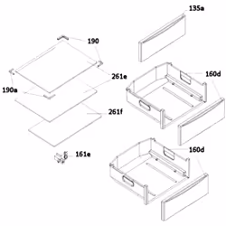Panier de congélation supérieur pour Réfrigérateur, congélateur ROSIERES, CANDY, HOOVER, BAUMATIC 49045101 Appareils compatib ...