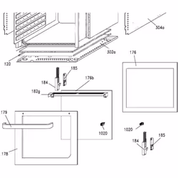 Vitre extérieure repère 178 pour Four, cuisinière CANDY, ROSIERES 42826362 Appareils compatibles : [FOUR, CUISINIÈRE ROSIERES ...