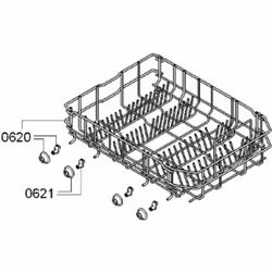 Panier inférieur pour Lave-vaisselle BOSCH, SIEMENS, GAGGENAU, NEFF, BALAY, CONSTRUCTA, BLAUPUNKT, JUNKER 00687130, 00772836  ...