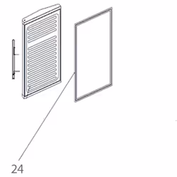 Joint de porte repère 24 (partie congélateur) pour Réfrigérateur, congélateur HAIER 0530021860, 49055676 Appareils compatible ...