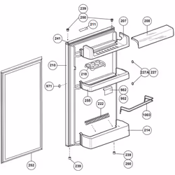 Joint de porte pour Réfrigérateur, congélateur BEKO, OCEANIC, ALTUS 5999770500 Appareils compatibles : [FRIGO, RÉFRIGÉRATEUR, ...
