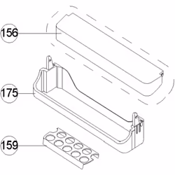 Couvercle de balconnet supérieur pour Réfrigérateur, congélateur VALVERG 42067950 Appareils compatibles : [FRIGO, RÉFRIGÉRATE ...
