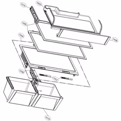 Dessus de bac à légumes repère 155A 752X436 mm pour Réfrigérateur, congélateur LG Dimensions: 752X436 mm ACQ85641706 Appareil ...