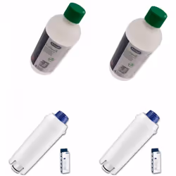 Lot de 2 filtres + 2 détartrants pour Cafetière, Expresso DELONGHI 5513292811, 5513296041 Appareils compatibles : [CAFETIÈRE, ...
