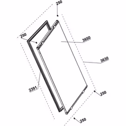 Joint de porte (repère n°2391) pour Réfrigérateur, congélateur BEKO 4663520800 Appareils compatibles : [FRIGO, RÉFRIGÉRATEUR, ...