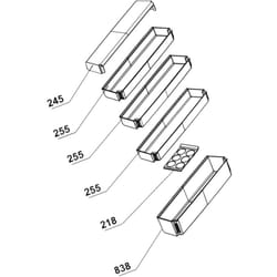 Balconnet bouteilles (repère n°838) 495X120X97 mm