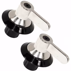 Lot de 2 boutons de commande noir/inox d'origine pour Four, cuisinière SMEG 694975086 Appareils compatibles : [FOUR, CUISINIÈ ...