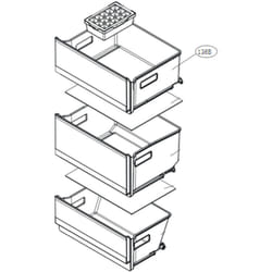 LG - Tiroir supérieur (partie congélateur) repère 136B