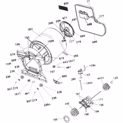 Tambour repère 202 pour Sèche-linge CANDY 40016172 Appareils compatibles : [SÈCHE-LINGE CANDY: ] CSOC10TREX47, CSOEC10TREX47  ...