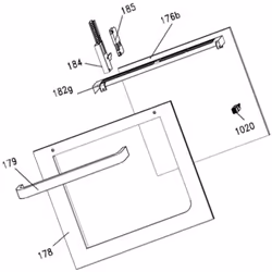 Vitre extérieure (repère n°178) pour Four, cuisinière ROSIERES Dimensions: 593X467 mm 42837935 Appareils compatibles : [FOUR, ...
