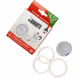 Kit 3 joints et plaque 3/4 tasses MOKA d'origine pour Cafetière, Expresso BIALETTI 0800003, 0800033 Appareils compatibles : B ...
