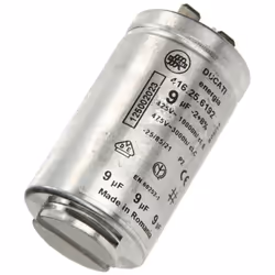 Condensateur 9MF compatible pour Sèche-linge BEKO, ZANUSSI, ZANKER, ELECTROLUX, AEG, ARTHUR MARTIN ELECTROLUX, FAURE, ESSENTI ...