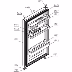 Description générale Joint de porte (congélateur) pour réfrigérateurs et congélateurs GORENJE 798470, conçu pour assurer une  ...