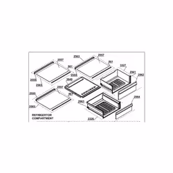 Profil de Clayette, étagère repère 861 pour Réfrigérateur, congélateur BEKO Dimensions : 462 mm 4656990800 Appareils compatib ...