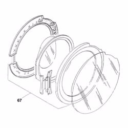 Hublot complet pour Lave-linge CANDY, ROSIERES 43012311 Appareils compatibles : [MACHINE À LAVER, LAVE-LINGE CANDY: ] GS1282D ...