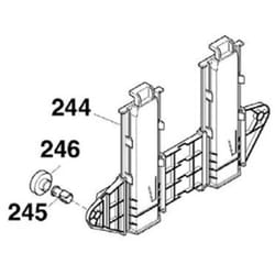 Roue + axe panier inférieur (repère 245)