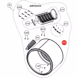 Tambour pour Sèche-linge BEKO, LISTO, AYA, HIGHONE 2985422300, 2985425800 Appareils compatibles : [SÈCHE-LINGE BEKO: ] CESL7P ...
