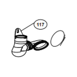 Durite boite cuve repère 117