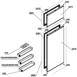 Beko - Joint de porte (partie réfrigérateur) repère 2391 (4663521300) Réfrigérateur, congélateur altus