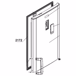 Joint de porte réfrigérateur (repère 2172) pour Réfrigérateur, congélateur BEKO 4546852600 Appareils compatibles : [FRIGO, RÉ ...