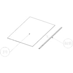 Clayette, étagère (repère 310) 250X140mm