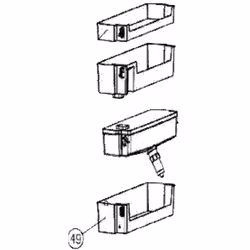 Balconnet bouteilles (repère 49) pour Réfrigérateur, congélateur CONTINENTAL EDISON 149C27 Appareils compatibles : [FRIGO, RÉ ...