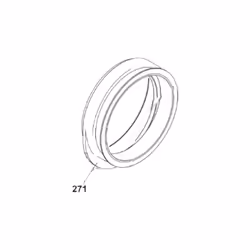 Joint de hublot(manchette) repère 271 pour Lave-linge CANDY, HOOVER, ROSIERES 43033765, 70006602 Appareils compatibles : [MAC ...