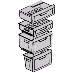 Tiroir supérieur pour Réfrigérateur, congélateur CURTISS, VALBERG, AMICA 12030134 Appareils compatibles : [FRIGO, RÉFRIGÉRATE ...