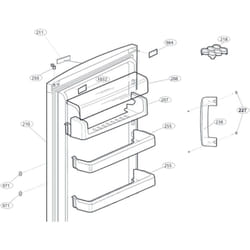 Balconnet supérieur (repère 207) 438X93X93 mm