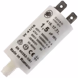 Condensateur de moteur compatible pour sèche-linge BRANDT, THOMSON, VEDETTE, BLOMBERG, FAGOR, SANGIORGIO, SINGER, PRIVILEG, Q ...