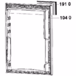 Joint de porte 923x483 (repère 1910) pour réfrigérateur, congélateur WHIRLPOOL, INDESIT, IGNIS, ARISTON HOTPOINT, KITCHENAID, ...