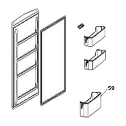 Balconnet bouteilles (repère 59) 486X113X96 mm