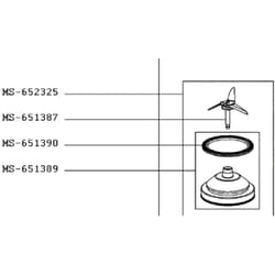 Couteau blender + joint (repère MS-651387)