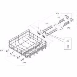 Panier inférieur d'origine pour Lave-vaisselle BOSCH, SIEMENS, NEFF, GAGGENAU, VIVA, BALAY, JUNKER 20002434, 00680381 Apparei ...