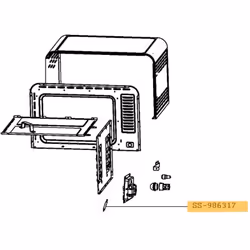 Ressort droite pour Four, cuisinière MOULINEX SS-986317 Appareils compatibles : [FOUR, CUISINIÈRE MOULINEX: ] OX484810/HZA, O ...