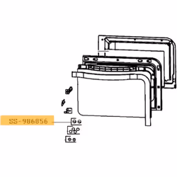 Lot de 2 vis pour Four, cuisinière SEB SS-986856 Appareils compatibles : [FOUR, CUISINIÈRE SEB: ] OF281811/HZC, OF285800/HZA, ...