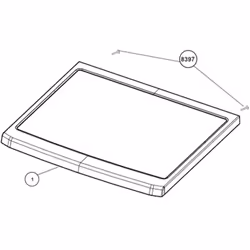 Couvercle pour lave-linge BEKO 2877500700 Appareils compatibles : [MACHINE À LAVER, LAVE-LINGE BEKO: ] WMB81441MC, LLF08A1, W ...