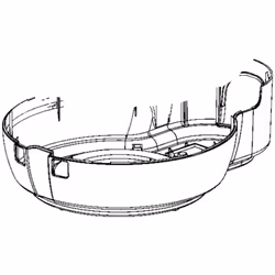 Corps blanc + enjoliveur pour Friteuse TEFAL SS-1530000942 Appareils compatibles : [FRITEUSE, AIRFRYER TEFAL: ] FZ712100/12A, ...