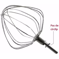 Fouet 8 branches remplacé par un 9 branches pour Robot ménager KENWOOD Fouet de remplacement pour robots Kenwood. Ce fouet de ...