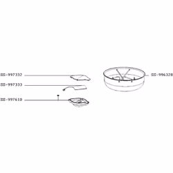 Enjoliveur de poignée (repère SS-997332) pour Cuiseur vapeur COOKEO MOULINEX SS-997332 Appareils compatibles : [CUISEUR VAPEU ...