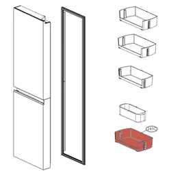 Balconnet inférieur (repère 241C) pour Réfrigérateur, congélateur LG Dimensions: 413X203X106 mm MAN64890001 Appareils compati ...