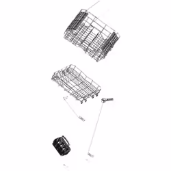 Panier inférieur pour Lave-vaisselle SABA, FAR 445A04 Appareils compatibles : [LAVE-VAISSELLE SABA: ] LVS4515X [LAVE-VAISSELL ...