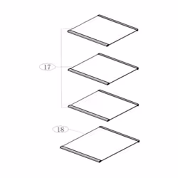 Clayette, étagère partie congélateur (repère 18) pour Réfrigérateur, congélateur HAIER Dimensions : 300X207,7 mm 0060854305P, ...