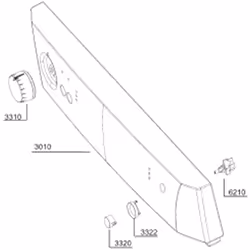 Bandeau pour lave-vaisselle BEKO 1714063600 Appareils compatibles : [LAVE-VAISSELLE BEKO: ] DFN2530S, DFN1530S, DFN1531S BB35 ...