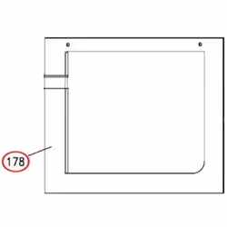 Vitre extérieure pour Four, cuisinière ROSIERES 42831573 Appareils compatibles : [FOUR, CUISINIÈRE ROSIERES: ] RFS5881PN, RFK ...