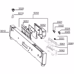 Bandeau (repère 3010) pour lave-vaisselle BEKO 1780299000 Appareils compatibles : [LAVE-VAISSELLE BEKO: ] DIN58S BB353073