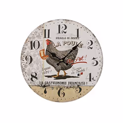 Horloge Murale Versa Gallina Plastique (5 x 28 x 28 cm)