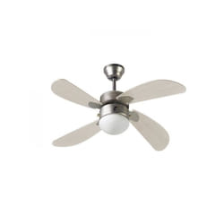 Sans Marque - Ventilateur de Plafond - Plafonnier farelek - bermudes ø 107 cm - réversible, 4 pales chene clair + éclairage 1 globe 60W E27 - 112423
